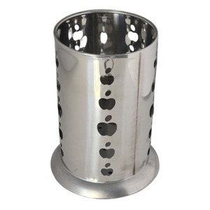 Porta Cubiertos de Metal con Acabado Plateado, Estilo Vintage, Forma Redonda, Organizador de Utensilios en Oferta - Product Image 1