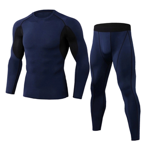 Vêtements d'entraînement pour hommes à manches longues, design sportif tendance, nouvelle arrivée, combinaisons de compression pour hommes - Product Image 3