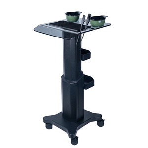 Chariot de coiffure moderne en acier inoxydable robuste avec bols de coloration, mobilier de salon - Product Image 1