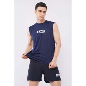 Chaleco Deportivo sin Mangas para Hombre STAG, Color Azul Marino, Absorbente de Humedad, para Actividades al Aire Libre de Verano, Camiseta sin Mangas - Product Image 1
