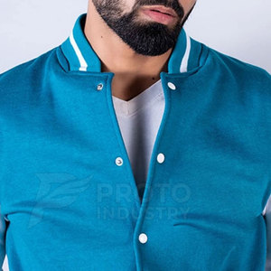 <b>Men</b> Letterman <b>Jacket</b> Street Fashion Covered Button Long Sleeve <b>Smart</b> Casual Style New Style <b>Men</b> Letterman <b>Jacket</b> - Product Image 5