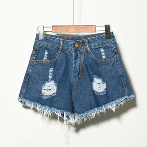 Shorts en jean déchirés extensibles pour femmes, taille plus, pour l'été, pour jeunes filles et femmes - Product Image 1
