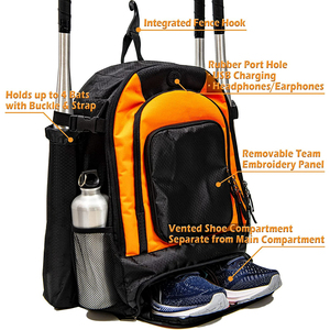 Sac à dos bandoulière multi-sports et baseball Lawd Sports avec compartiment à chaussures, léger en coton, capacité 30-40L pour usage extérieur - Product Image 5