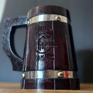 Taza de Madera Clásica Hecha a Mano Personalizada para el Hogar, Oficina u Hotel, Taza de Cerveza de Madera, Taza de Té con la Mejor Calidad, Mayorista de la India - Product Image 2