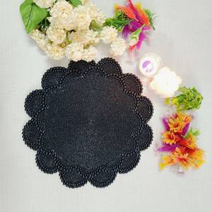 Highly Decorative Bohemian Multiple-Colored <b>Beads</b> Design Polyester Cotton Handmade Eco-Friendly <b>Placemat</b> Mats for Home Dining - Product Image 5