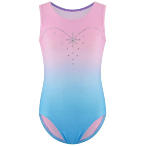 Leotardos de Gimnasia para Niñas de Manga Larga con Colores Personalizados al por Mayor, con Pedrería Impresa por Sublimación, Servicio OEM de Alta Calidad - Product Image 2