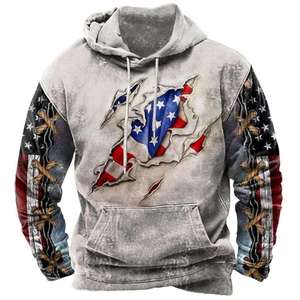 <b>Dropshipping</b> Winter Oversized Solid Digital Anti-Pilling Fleece Polyester/Cotton Hooded Sweatshirts Men Fashionable Vintage - Product Image 4