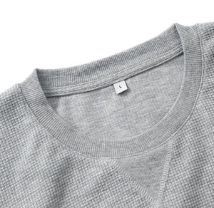 T-shirts décontractés pour hommes en coton gaufré de haute qualité, coupe ajustée, anti-plis, séchage rapide, à manches courtes - Product Image 4
