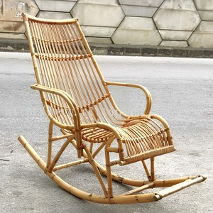 Recliner rocker <b>chair</b> luxury style patio bedroom furniture sustainable <b>cane</b> rattan rocking <b>chairs</b> - Product Image 1