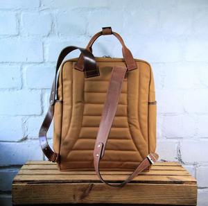 Leather <b>Canvas</b> Backpack Modern <b>Canvas</b> Travel <b>Laptop</b> <b>Bag</b> Wholesale OEM Factory Direct LCB-0080 - Product Image 2