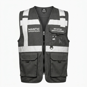 Night Running Reflective Work Safety Vest Reflective High Visibility Reflective Vest With Pockets - Product Image 1