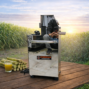 Hydroplus International Stainless Steel Sugarcane Juicer Machine Three Diamond Rollers Gear Box Overload Reverse Forward Motor - Product Image 3