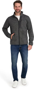 Softshell <b>Jacket</b> <b>Men's</b> LUCIVA Obsidian for High-Performance Coated Canvas Hybrid Sweater-Fleece Stand Front Slim Fit Winter - Product Image 2