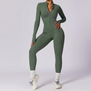 Body de Manga Larga Ligero y Ajustado para Mujer, Conjunto Deportivo de Una Pieza, Ropa Deportiva de Alta Elasticidad, Mono de Yoga - Product Image 5