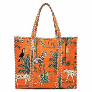 Sacs Kantha matelassés |   Sac fourre-tout en coton fait main par un artisan, style bohème, patchwork, sac à bandoulière, durable et écologique - Product Image 1