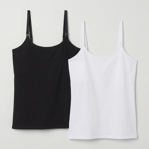 Paquete de 2 camisetas sin mangas para mujer, con tirantes ajustables, sin mangas, transpirables, básicas - Product Image 1