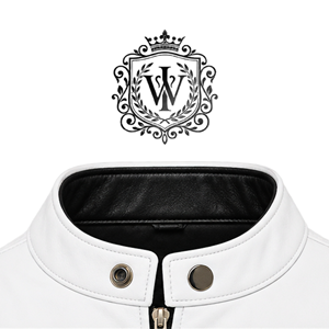 เสื้อแจ็คเก็ตบอมเบอร์ผู้ชายสีขาว ยี่ห้อ WASON INTERNATIONAL ผ้าโพลีเอสเตอร์ มีฮู้ด คอตั้ง ปิดด้วยซิป ดีไซน์สีตัดกัน เหมาะสำหรับฤดูหนาว - Product Image 4