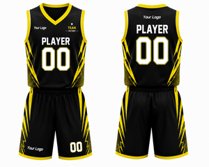 Ensemble de maillots de basket personnalisés Team Victory, sublimés, respirants, anti-transpiration, 100% polyester, courts, été, unisexe, adulte - Product Image 5