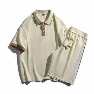 T-shirt et short pour homme, style col rond, impression par sublimation, design magnifique, tissu polyester personnalisé 200 GSM - Product Image 1