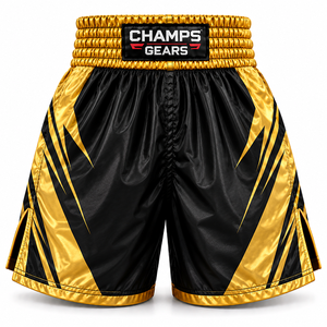 Pantalones Cortos de Boxeo de Satén Personalizados OEM para Hombre con Cintura Elástica Ancha, Pantalones Deportivos Ligeros para Entrenamiento de Boxeo y Ropa Deportiva - Product Image 1