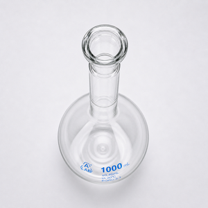 Fiole volumétrique de haute précision de 1000 ml avec bouchon en polyéthylène, fiole en verre de classe A USP - Product Image 3