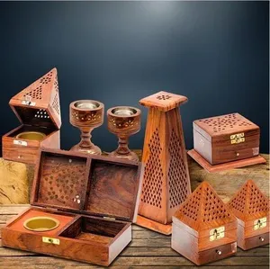 Arabic Style Eco-Friendly Anti-Odour Bamboo Wood Bakhoor Incense Burner <b>Home</b> Decor Classic Unique Design - Product Image 6