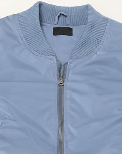 Chaqueta Bomber Extra Grande con Cierre, Estilo Satinado, de Nailon y Poliéster, Resistente al Agua y al Viento, para Mujer - Product Image 4
