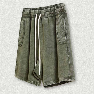 Custom Color Acid Wash <b>Shorts</b> <b>Men</b> Comfortable Casual Cotton Fabric Vintage <b>Pattern</b> Decoration Plain Design Sale - Product Image 6