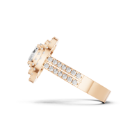 Bague de fiançailles ovale de luxe en diamant de laboratoire double halo VVS VS1, bijoux en or 14K, pierre centrale 1,50 CT, pierres latérales, tendance