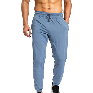 Pantalon de jogging décontracté pour homme, bleu, taille élastique avec cordon de serrage, poches latérales, tissu tricoté respirant, idéal pour l'automne - Product Image 3