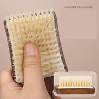 Nouvelle brosse de bain en bois à long manche avec poils de porc, personnalisable, pour massage corporel et exfoliation, vente en gros
