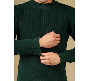 Custom <b>Men's</b> Round Neck <b>Cardigan</b> Geometric Pattern High Quality Quick Dry Wool Liner Embossed Winter Casual <b>Long</b> Sleeve - Product Image 5