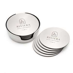 Laser <b>Engraved</b> Metal Coaster & Bar Accessories – Round Square Coaster, Bar <b>Tool</b> Giveaway & Brand Activation Bulk OEM - Product Image 3