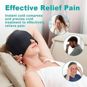 Maschera per gli occhi con sollievo di 360 gradi in Gel Cappello per terapia del freddo caldo per Stress da emicrania e mal di testa - Product Image 1