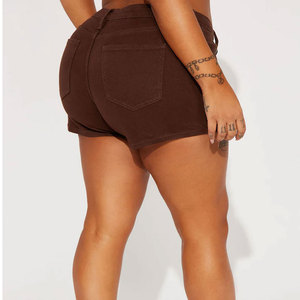 Shorts de Mezclilla para Mujer, Transpirables, de Secado Rápido, 100% Algodón, Cintura Elástica, Estampado Personalizado, 180g, Personalizables, Alta Calidad, Tallas Personalizadas - Product Image 6