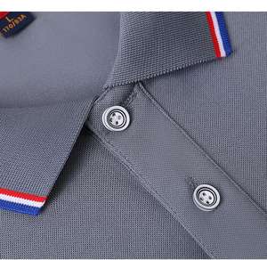 Camiseta de Golf Unisex de Algodón al por Mayor, Diseño Sólido, Anti-Pilling, Manga Corta, con Logotipo Personalizado, Deportiva e Informal para Hombre - Product Image 5