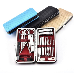 Wholesale 8-Piece German Stainless Steel Manicure Pedicure Kit <b>Nail</b> File Scissor Pusher Beauty Set PU Zipper Case Box Packaging - Product Image 6