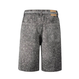 Shorts en jean cargo pour homme, coupe ample, multi-poches, en coton délavé, décontractés, pour l'été et le quotidien en extérieur - Product Image 2