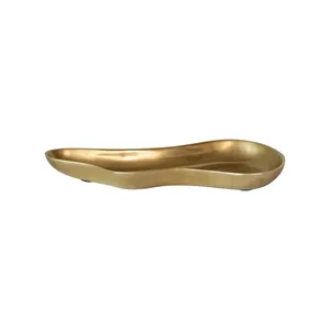 Bol en métal artisanal haut de gamme avec finition martelée pour une présentation élégante sur table, plateau à texture design pour la vente au détail de luxe - Product Image 1
