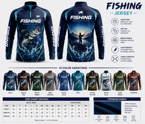 เสื้อเจอร์ซีย์แขนยาวแบบยูนิเซ็กซ์ แห้งเร็ว ระบายอากาศได้ดี กันน้ำ UPF 50 ป้องกันแบคทีเรีย ผลิตจากโพลีเอสเตอร์ 100% พร้อมฮู้ดและหน้ากากแบบสั่งทำพิเศษสำหรับตกปลา - Product Image 1