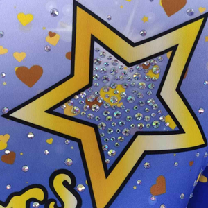 Tenue de compétition tendance All Star avec des paillettes brillantes et des motifs en strass, uniforme de cheerleading - Product Image 6