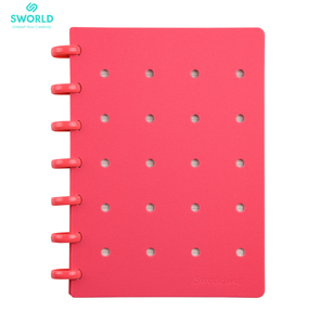 Sworld Wholesale Disc Binding Loose Leaf Refillable <b>Notebook</b> with 160 Horizontal Pages PP Cover DIY Style - Product Image 5
