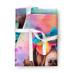 Grand tablier Hippie Dawg multicolore pour adultes Serveur de cuisine unisexe pour la cuisine avec Labrador en chocolat pour femmes hommes - Product Image 3