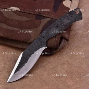 Cuchillos de caza hechos a mano con hojas de acero al carbono de punta caída, mango de madera de espiga completa, grado industrial, en bruto para fabricación de cuchillos personalizados, venta al por mayor OEM - Product Image 5