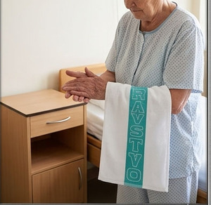 Customized Logo Hospital <b>Towel</b> 100% Cotton Yarn Dyed Disposable Jacquard Stripe Quick-Dry Antimicrobial Eco-Friendly Soft <b>Towel</b> - Product Image 4