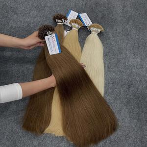 Extensiones de Cabello con Punta de Queratina, Cabello Liso Natural Europeo de Colores Naturales, Punta Plana, Cabello Vietnamita - Product Image 2