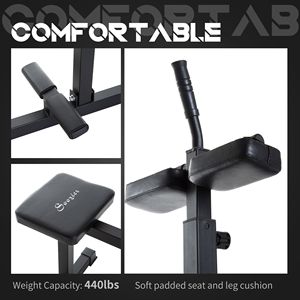 Macchina Regolabile in Acciaio per Calf Raise con Seduta, Attrezzatura da Palestra per Allenamento Gambe, con Robusta Leg Press, Nera - Product Image 5