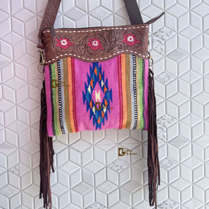 Bolsos de tela azteca bohemios con flecos y grabados a mano, estilo silla de montar, colección elegante, bolsos de gran venta para mujer - Product Image 1