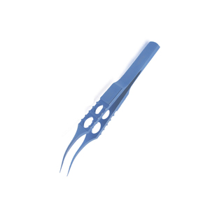 Pinces vasculaires micro-courbées plates 90 mm en acier inoxydable recouvert de titane bleu, instrument chirurgical de 3,5 pouces de longueur - Product Image 4
