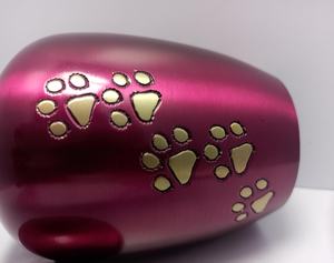 Custom Color Metal Adult Burial Pet Cremation Urn with Paw Print <b>Ashes</b> <b>Keepsake</b> Customizable Design Memorial Decoration - Product Image 4